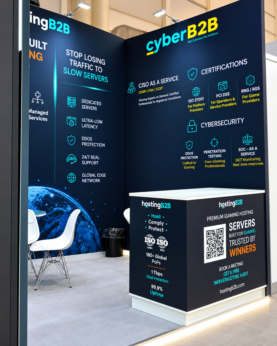 CyberB2B team booth at SBC Summit Lisbon 2026